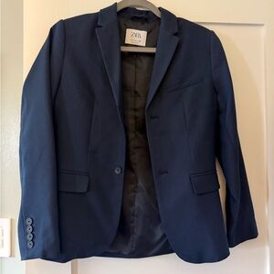 Zara Blue Blazer & Pants Modern Tailored Fit